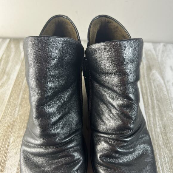 Fly London Womens Yoxy Zipper Wedge Ankle Boots EU 38 US 7.5 Graphite Leather - Picture 5 of 13